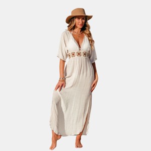 Women's Bohemian Chic Embroidered Maxi Dress - Cupshe - 1 of 4