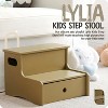Kings Brand Furniture Wooden Toddler Step Stool for Kids with Storage for Bedroom, Bathroom, Kitchen - 3 of 4