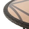 PAGED Stylish Outdoor Dining Table Resin Patio Table with Tempered Glass Tabletop for Patio, Lawn, Courtyard - 3 of 4