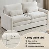 Upholstered Sofa Oversized Cloud Sofa Double Cushion Sofa Couch Armchair Single Sofa Loveseat 3-seat Sofa 6-seat Sofa Set, Beige/Gray-ModernLuxe - 3 of 4
