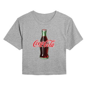 Women's - Coca-cola - Coke Bottle Logo Cropped Graphic T-Shirt - 1 of 4