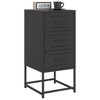 vidaXL Industrial Bedside Cabinet/Nightstand for Bedroom/Living Room, Black Steel, 14.2" x 15.4" x 30.7" - 4 of 4