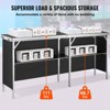 VEVOR Extra Long Folding Portable Bar Table - Tradeshow Podium Table for Indoor, Outdoor, Party, Picnic, Exhibition, Includes Carrying Case, Black - 4 of 4