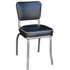 Diner Chair with Black - Richardson Seating: 14 Gauge Steel Frame, Retro Style, Vinyl Upholstery, No Assembly Required - 1 of 3
