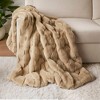 Grungis 1 PCS 50x60" Faux Fur Throw Blankets,Soft Blankets for Bedroom - 2 of 4