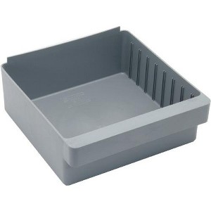 Quantum Storage Systems Super Tuff Euro Drawer, 11-7/8"L X 11-1/8"W X 4-5/8"H, High Impact Polysteryne, Gray, Made In USA - 1 of 2
