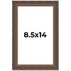 PosterPalooza | Photo Size Elegant Brown Picture Frame - UV Acrylic, Foam Board Backing, Hanging Hardware - 2 of 4