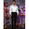 Lars Amadeus Men's Long Sleeves Button Down Prom Party Satin Dress Shirts - 2 of 4