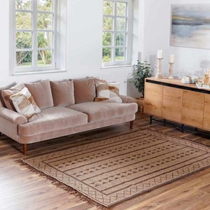 Hauteloom Maia Jute & Leather Area Rug - 1 of 4