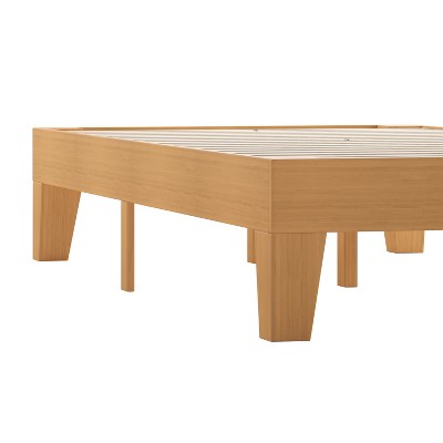 Eduardo Twin-Size Low-Profile Pine Wood Platform Bed Frame