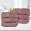 Cotton Plush Soft Highly-Absorbent Heavyweight Luxury Hand Towel Set of 6 by Blue Nile Mills - 2 of 4