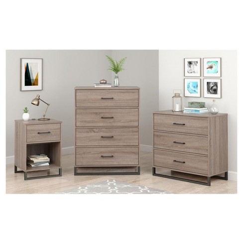 mixed material 4 drawer dresser medium brown - room essentials™