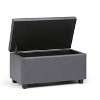 NicBex Faux Leather Storage Ottoman Bench,Storage Ottoman with Tufted Diamond Detail,Modern Storage Bench for Living Room,Bedroom - 2 of 4
