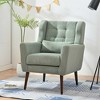 CAVINAS Upholstered Accent Chair with Pillow and Wood Legs,Modern Arm Chair,Padded Lounge Chair for Living Room - 2 of 4