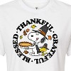 Women's - Peanuts - Thankful Grateful Blessed Cropped Graphic T-Shirt - 2 of 4