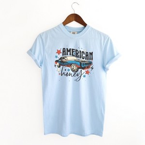Simply Sage Market Women's American Honey Car Short Sleeve Garment Dyed Tee - 1 of 2