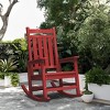 Hyleory HDPE Modern Resin Outdoor Rocking Chair, Patio Adirondack Chair for All Seasons - 2 of 4