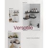 Set of 2 Corner Wall Shelves, Floating Corner Shelf Set with Raised Edges & Cable Slots, for Living Room Bedroom Kitchen - 3 of 4