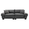 NicBex Modern Corduroy Sofa Bed,23" Deep Seat Loveseat with Support Pillows for Bedroom,Living Room - 4 of 4