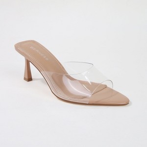 Berness Women's Cana Transparent Slip-on Mule Heels - 1 of 4