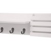 Sydney Wall Shelf with Hooks and Mail Sorter - White - image 4 of 4