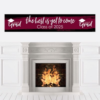 Big Dot of Happiness Maroon 2025 Graduation Party Decorations Party Banner