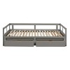 NicBex Twin Size Modern Bed Frame Sofa Bed with Trundle & Storage,Extending Daybed Platform Bed for Bedroom,Study,Kids Room - 3 of 4