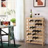 SONGMICS 42-Bottle Wine Rack Free Standing Floor, 7-Tier Display Wine Storage Shelves with Table Top, Bamboo Wobble-Free Bottle Holder - 2 of 4