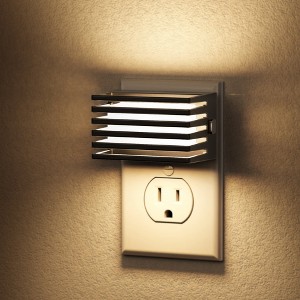 YANSUN 2-Pack 1W Plug-in Motion Sensor Night Light, Black, 3000K Warm Light, 3-Step Dimming, Up/Down Light, US Plug - 1 of 4