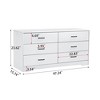 6 Drawer Double Dresser Wood Tower Clothes Organizer Wide Chest Of 6 Drawers Storage Cabinet For Bedroom Hallway Entryway - 4 of 4