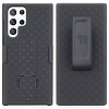 Nakedcellphone Case with Stand and Belt Clip Holster for Samsung Galaxy S22 Ultra - Black - 2 of 4