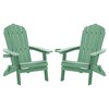 Sonkuki 2-Pack Folding Adirondack Chair Patio Outdoor Plastic Fire Pit Chair Weather Resistant for Lawn, deck and Backyard - 2 of 4