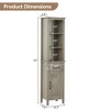 Narrow Bathroom Storage Cabinet, Bookcase with Adjustable Shelves - 3 of 4