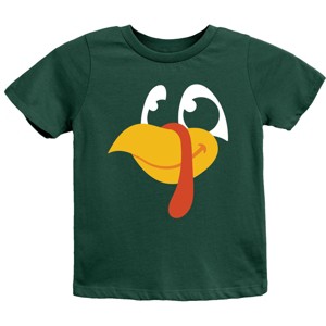 Turkey Face Side - Kids Youth Short Sleeve Tee and Toddler Short Sleeve Tee - 1 of 3