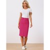INSPIRE CHIC Women's Casual High Waist Back Slit Short Denim Skirts - 3 of 4