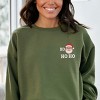 Embroidered Santa Ho Ho Ho - Women's Graphic Sweatshirt - 3 of 4
