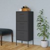 vidaXL Storage Cabinet Navy Blue Steel Medium Adjustable Feet - 2 of 4