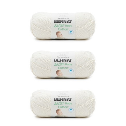 Bernat Softee Baby Cotton Cotton Yarn - 3 Pack of 120g/4.25oz - Blend - 3  DK (Light) - 254 Yards - Knitting/Crochet