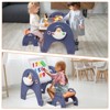 Multifunctional Toddler Activity Table, 4 in 1 Kids Table and Chair Set, Double-Sided Play Board, for Building Blocks, Drawing, Reading, Dining - 2 of 4