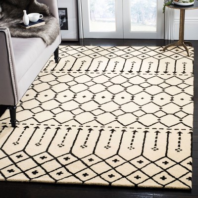 Handmade Himalaya Elegance 9' x 12' Black Wool Area Rug