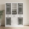 Modular Wine Bar Cabinet Modular Wine Cabinet With Storage Shelves For Dining Room Showcase Crafts Books Wine Wine Glasses,trinity,white - 3 of 4