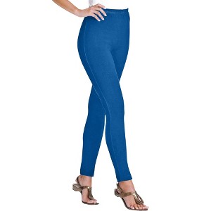 Woman Within Plus Size Stretch Cotton Legging - 1 of 4