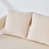 APRILSOUL53.7"Modern Upholstered Velvet Open Back Loveseat Settee with 3 Pillows, Small Comfy Sofa 2-Seater Mini Sofa - 3 of 4