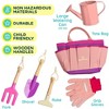 Kinderific Kids Gardening Tool Set  STEM Learning Kit with Tote Bag, Spade, Watering Can, Rake, Fork, Trowel & Gloves - 2 of 4