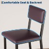Nasitip Dining Table Set for 2 W/Footrest & Backrest, Counter Height Table with 2 Upholstered Bar Chairs,for Small Space - 4 of 4