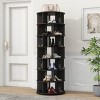 23.6in Rotating Particle Board Shoe Tower with 7 Adjustable Shelves and 360° Base for Entryway or Bedroom-3irtyhousy - 2 of 4