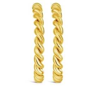 SHINE by Sterling Forever Sterling Silver Rope Hoops - 1 of 3