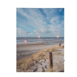 Beachcombers Light Up Led Shoreside Canvas Wall Art 12 x 16 x 0.72 Inches. - 1 of 2