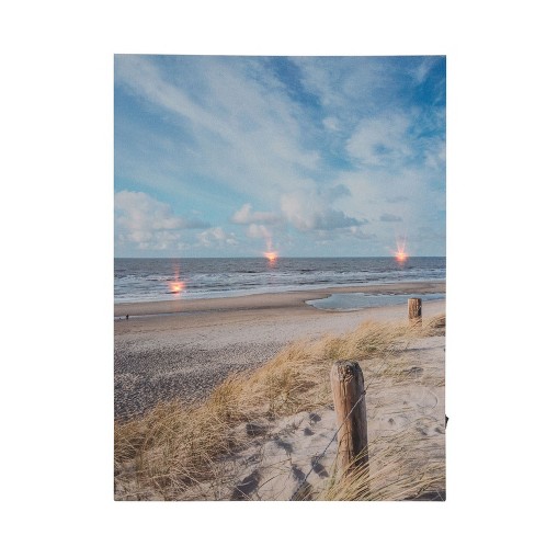 Beachcombers Light Up Led Shoreside Canvas Wall Art 12 x 16 x 0.72 Inches. - image 1 of 2