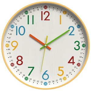 REGALWOVEN Plastic Silent Battery Powered Analog Wall Clock 12 x 12 Inches - 1 of 4
